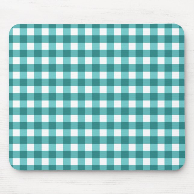 Tapis De Souris en vichy turquoise (Devant)