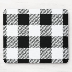 Tapis De Souris en vichy vérifier le motif noir et blanc