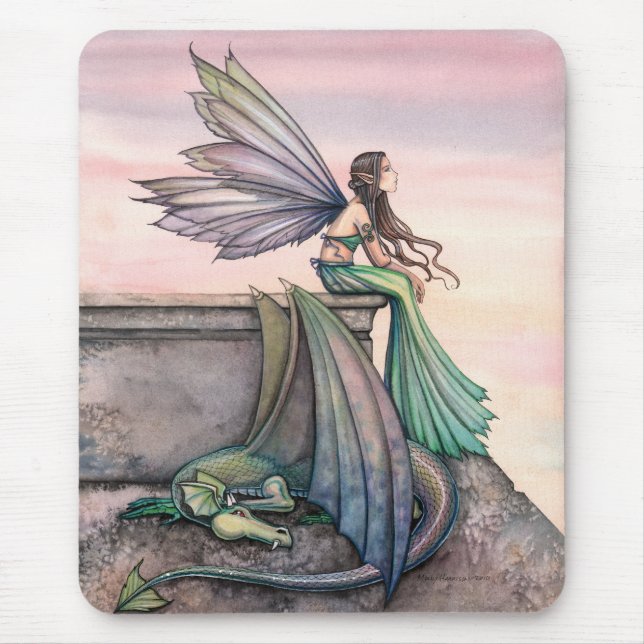 Tapis de souris Enchanted Dusk Fairy Dragon (Devant)