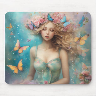 Tapis De Souris Enchanter Butterfly Girl   Imaginaire magique Artw