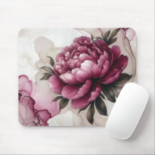 Tapis De Souris Encre D'Alcool Rose Peony