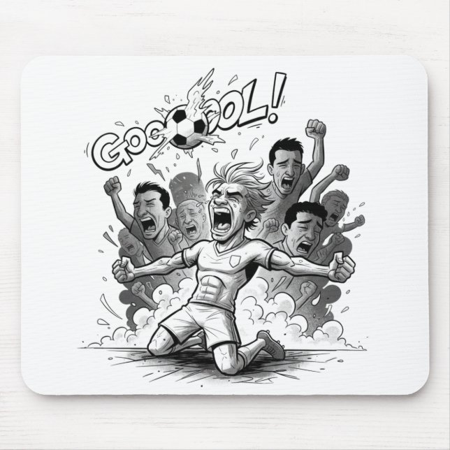 Tapis De Souris Energetic Football Goal Celebration Mouse Pad (Devant)