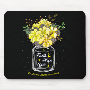 Tapis De Souris Enfance Cancer Faith Love Hope Flower Jar Award