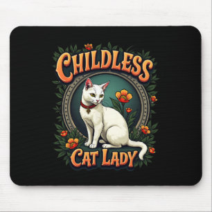 Tapis De Souris Enfant Chat Lady Amusante Amoureux des chats 1