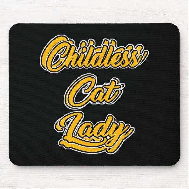 Tapis De Souris Enfant Chat Lady Drôle Design (Devant)
