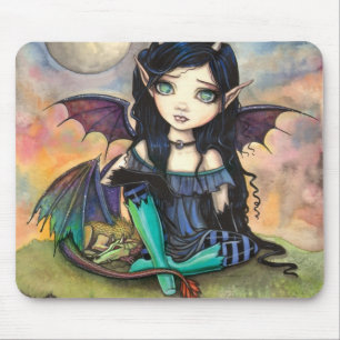 Tapis De Souris Enfant Dragon Cuge Grande Fée aux Yeux