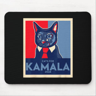 Tapis De Souris Enfant Lady Chat Vote Kamala Harris 2024 1