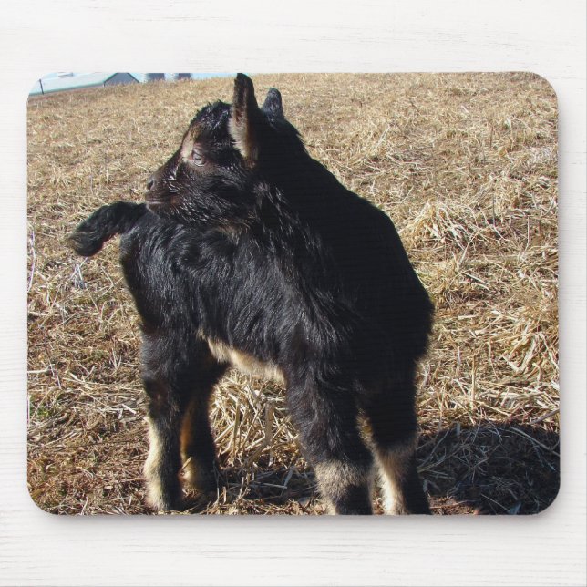 Tapis De Souris Enfant noir et tan (Devant)