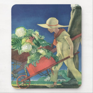 Tapis De Souris Enfant Vintage, Jardinage Biologique ; Jardin de l