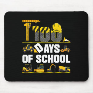 Tapis De Souris Enfants 100 Jours D'école Véhicule De Construction
