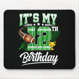 Tapis De Souris Enfants 12 Ans C'est Mon 12e Anniversaire Football