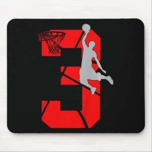 Tapis De Souris Enfants 3 ans 3ème Basketball Anniversaire FêteThè