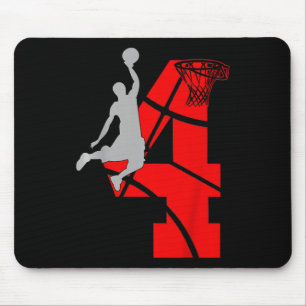 Tapis De Souris Enfants 4 ans 4ème Basketball Anniversaire FêteThè