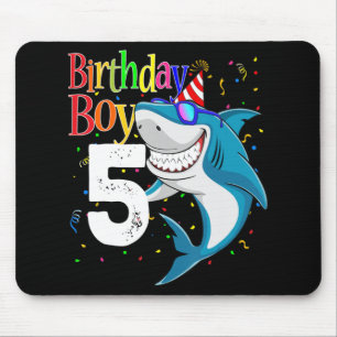 Tapis De Souris Enfants 5Anniversaire Garçon requin Jaw-Quelques c