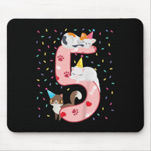 Tapis De Souris Enfants 5e anniversaire fille mignonne tenue de ch