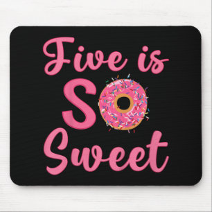 Tapis De Souris Enfants 5e Donut Anniversaire fête 5 ans Sweet