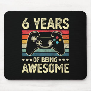 Tapis De Souris Enfants 6 ans Awesome Vidéo Jeu 6e anniversaire B