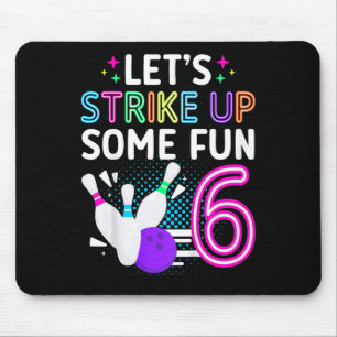 Tapis De Souris Enfants 6e anniversaire de la fête Bowling fille 6