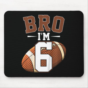Tapis De Souris Enfants 6e anniversaire Football Joueur Bro I'm 6