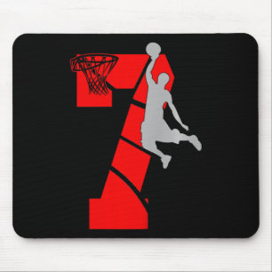 Tapis De Souris Enfants 7 ans 7ème Basketball Anniversaire FêteThè