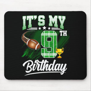Tapis De Souris Enfants 9 ans C'est mon 9e anniversaire Thème Foot
