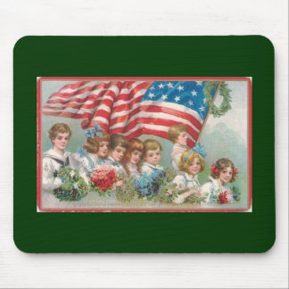 Tapis De Souris Enfants américains patriotes vintages