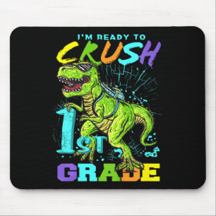 Tapis De Souris Enfants Amusants Première Classe T-Rex Tee