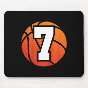 Tapis De Souris Enfants Basketball Anniversaire 7 Nombre Sept Anni