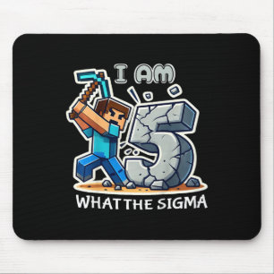Tapis De Souris Enfants de 5 ans Sigma Pixel Art Mineur Gamer Styl
