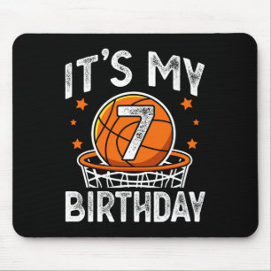Tapis De Souris Enfants de 7 ans Basketball Sport 7e Anniversaire 