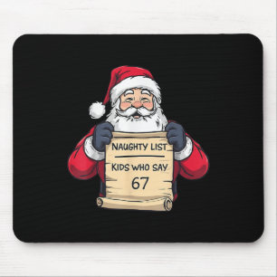 Tapis De Souris Enfants de la liste vilains de Santa qui disent 67