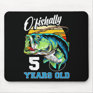 Tapis De Souris Enfants Deishally 5 Ans Pêcheur 5ème Anniversaire