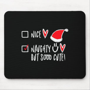 Tapis De Souris Enfants Drôle Noël Liste Nice Ou Naughty Mais Si M