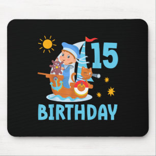 Tapis De Souris Enfants drôles Fête d'anniversaire 15 ans Voile Ba
