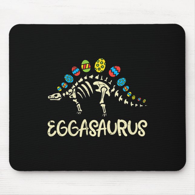 Tapis De Souris Enfants Eggasaurus Pâques Stegosaurus Dinosaure Ga (Devant)