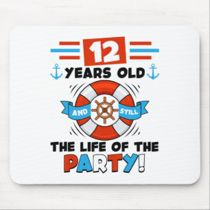 Tapis De Souris Enfants fêtant leurs 12 ans, 12e anniversaire, fêt