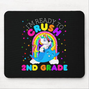 Tapis De Souris Enfants, je suis prêt à écraser la licorne de 2e a