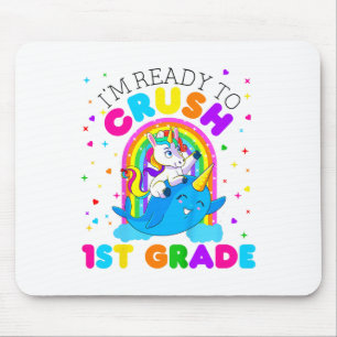 Tapis De Souris Enfants Je Suis Prêt À Ecraser Licorne De 1re Anné