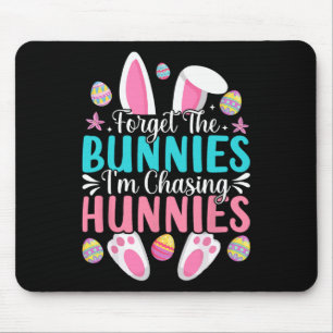 Tapis De Souris Enfants Jour de Pâques Bunny Oubliez les lapins Je