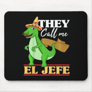 Tapis De Souris Enfants On M'Appelle El Jefe Cinco De Mayo Dinosau
