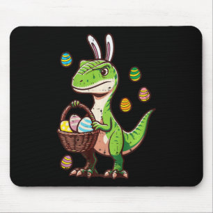 Tapis De Souris Enfants Pâques Dinosaure Trex Œuf Chasse Garçons E