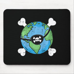 Tapis De Souris Enfants Pirate Planète Jour des terres De l'enviro