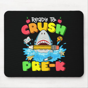 Tapis De Souris Enfants Prêts À Écraser Le Requin Pré-K Retour À L