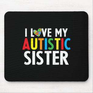 Tapis De Souris Enfants Sensibilisation sur l'autisme J'Aime Ma So