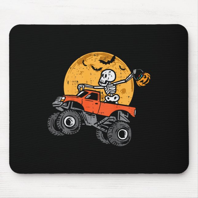 Tapis De Souris Enfants Skeleton Monster Camion Lune Candy Toddler (Devant)