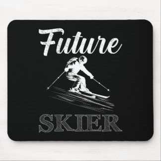 Tapis De Souris Enfants Ski Futur Skieur Funny Skier Bientôt Être