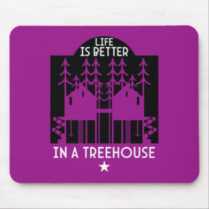 Tapis De Souris Enfants Treehouse Retour À L'École Garçon