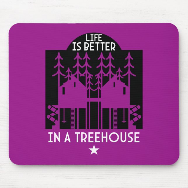 Tapis De Souris Enfants Treehouse Retour À L'École Garçon (Devant)