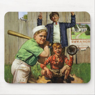 Tapis De Souris Enfants vintages Garçons Sports Jeu de joueur de b