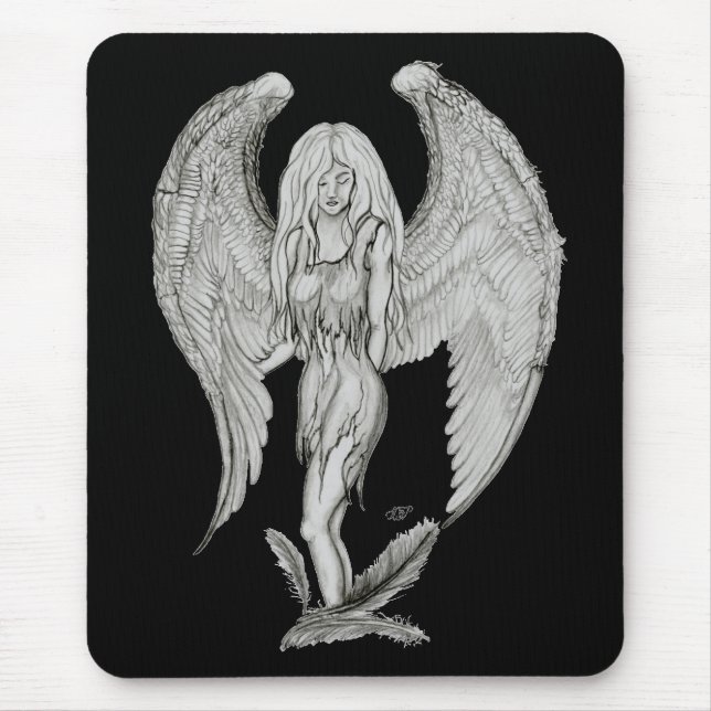 Tapis De Souris Engel - Design noir et blanc (Devant)